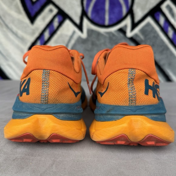 Size 11.5 D - Mens Hoka One One Tecton X 1123161 PORY Orange Running Sneakers